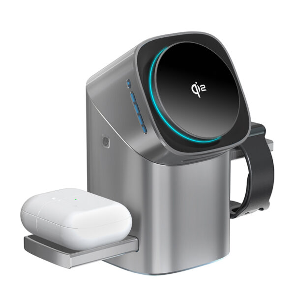 KEEPWIRELESS 3-in-1 Wireless Charging Station with 15W Fast Charging and MagSafe Compatibility - Image 2